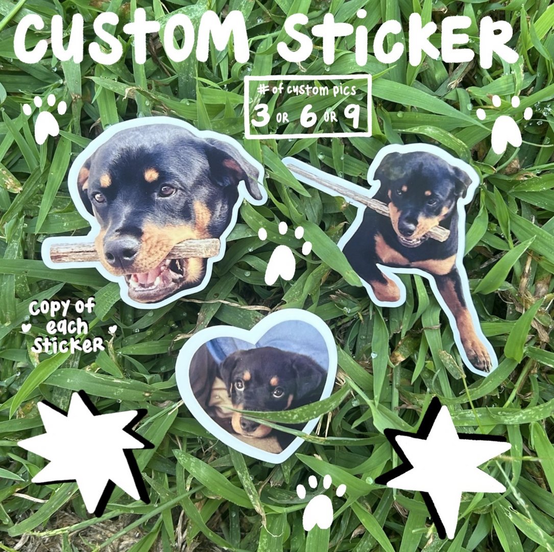 Custom stickers! Pets, Logos, Memories, etc. by Elle Vidano - on Twine.