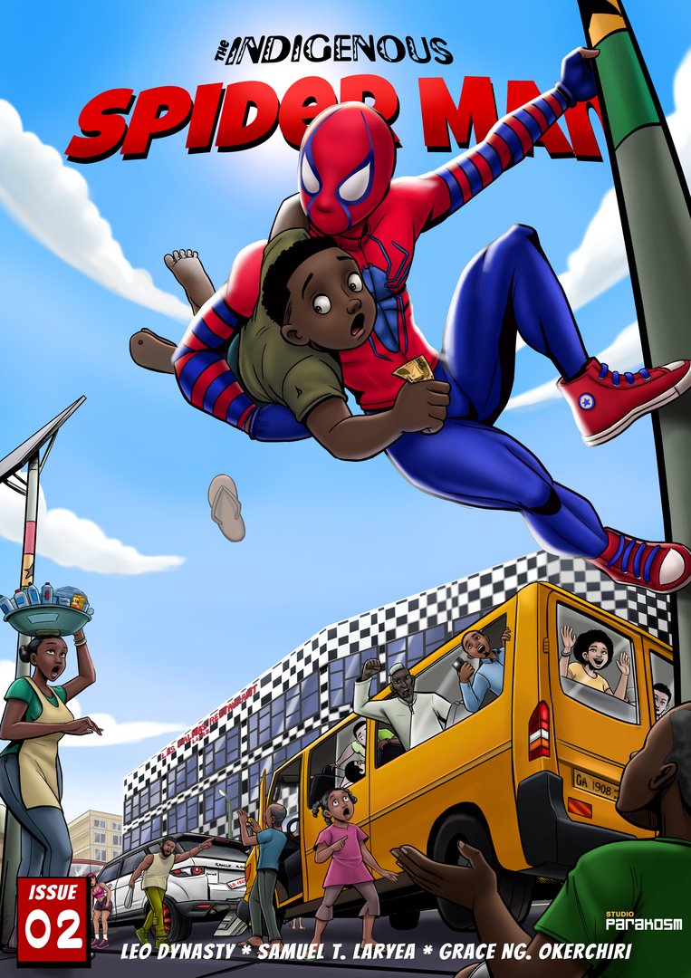 The Indigenous Spider Man (Comic Cover) by Samuel Laryea - on Twine.