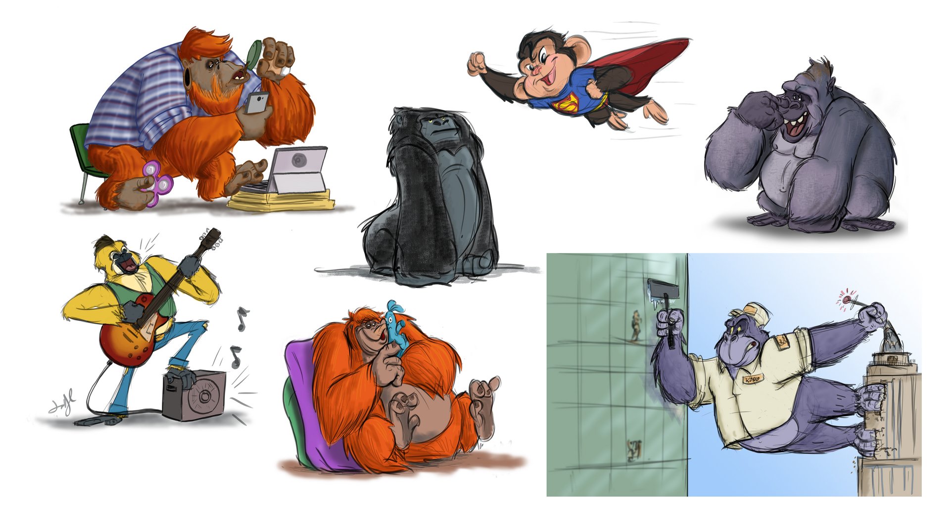 Ape characters by Joe Apel - on Twine.