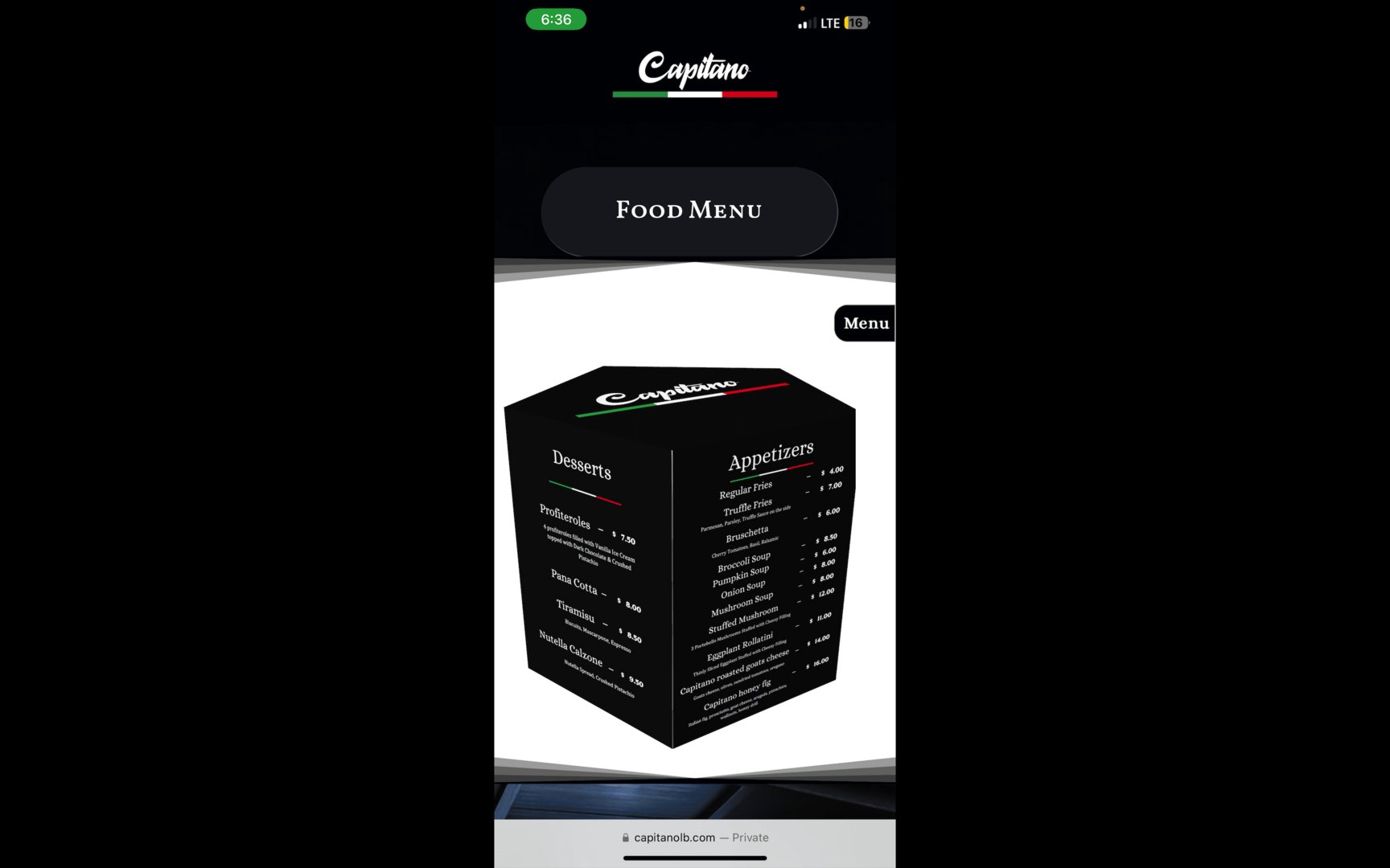 3D Interactive Menu Website with Interactive 3D Menu and SEO by Fadi BD ...