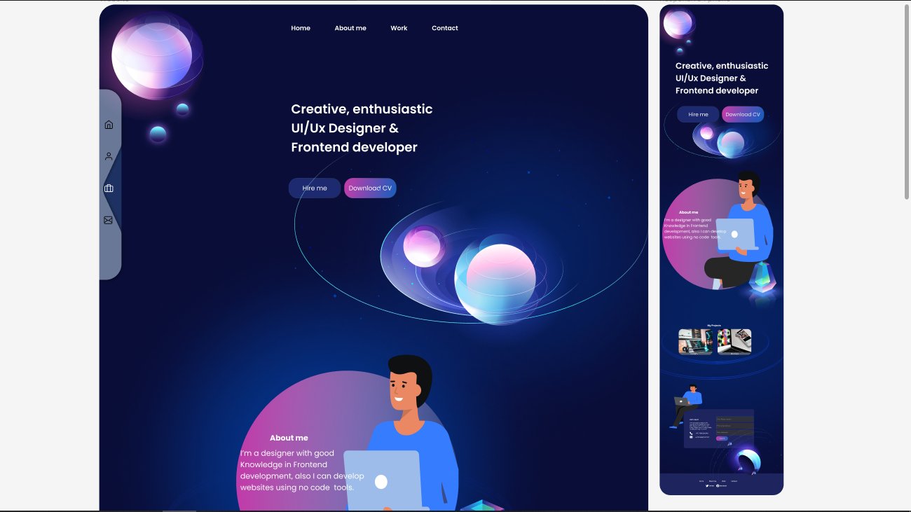 UI design of a aesthetic portfolio website, using — Figma by Aryan