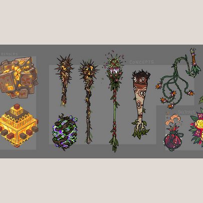 Magusha- Weapon Concepts by Catherine Epps - on Twine.