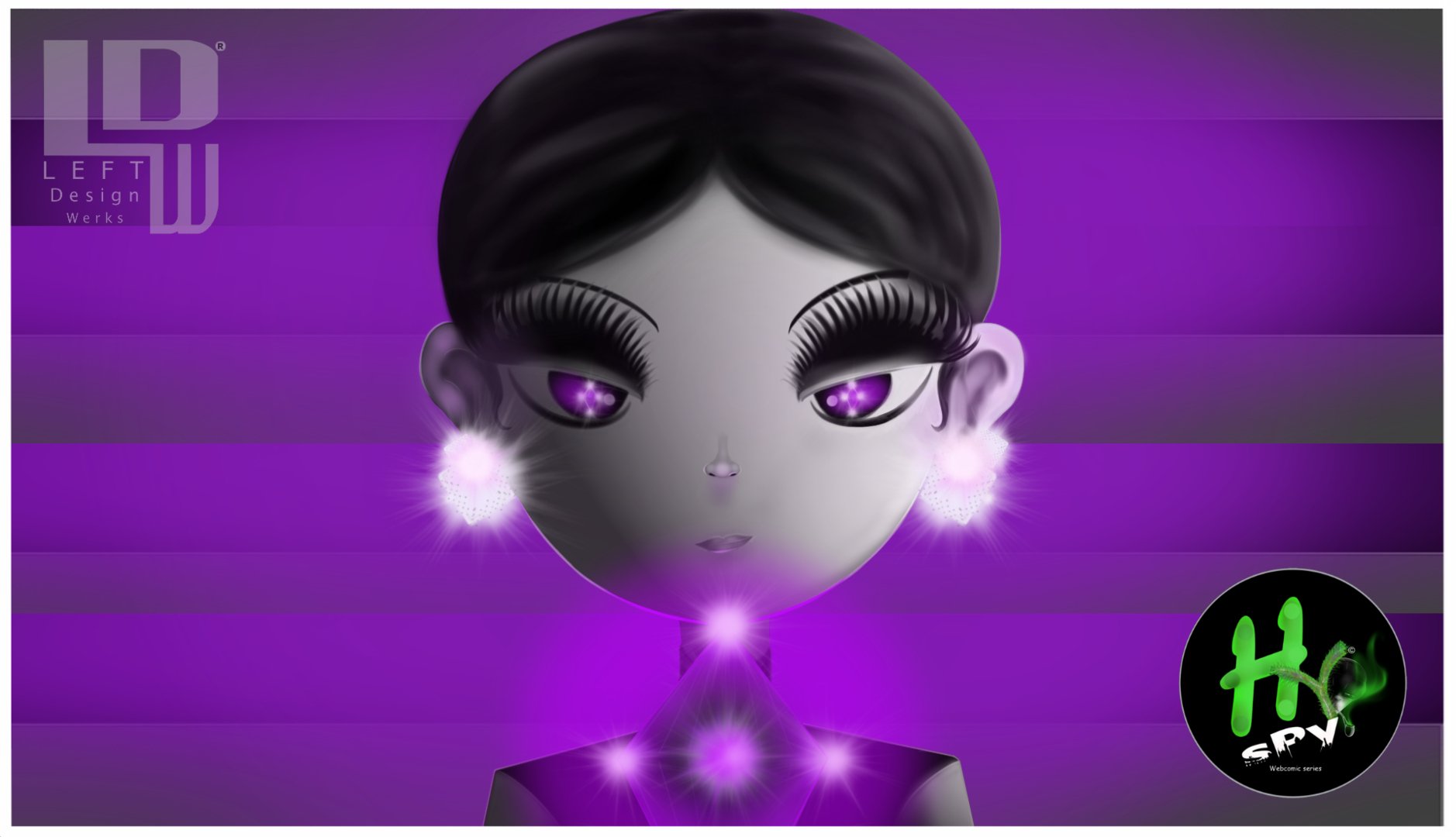 Hy sPy© Webcomic series: Official stills- Antagonist Diamond Ho stares ...