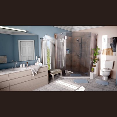 3D Bathroom Render by David Frazier - on Twine.