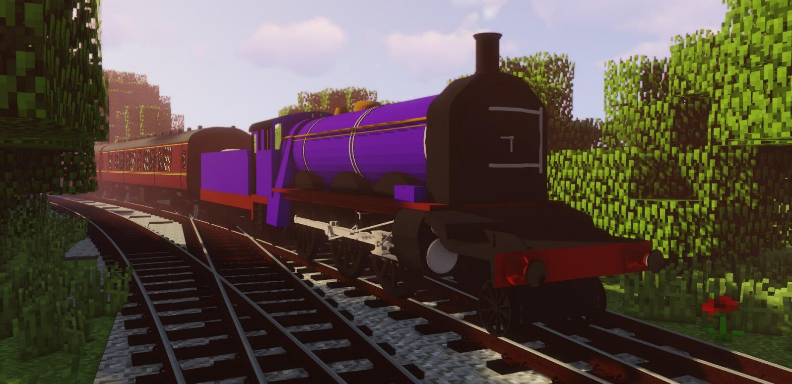 Steam locomotive (Custom design, Minecraft Immersive Railroading Mod ...