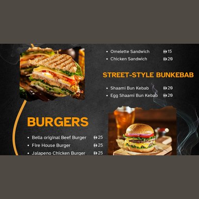 Custom Food Menu Design by Arjun Niroula - on Twine.